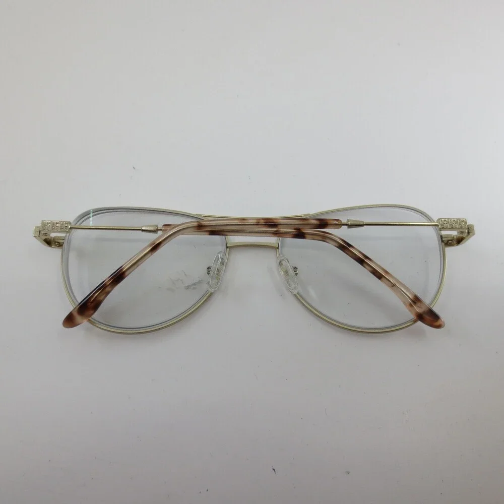 BCBGMAXAZRIA Callie Rose Aviator Eyeglasses Gold Rose Tortoise 54 17 135